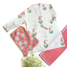 Load image into Gallery viewer, Coral Pink Kurta and Trouser 3 Piece (0-7 years)