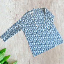 Load image into Gallery viewer, Blue Chevron Kurta (0-10 years)