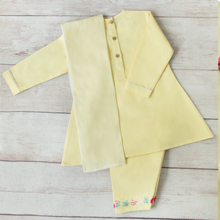 Load image into Gallery viewer, Buttercup Yellow 3 Piece Shalwar Kameez (6m-3yrs)