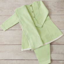 Load image into Gallery viewer, Serene Green 3 Piece Shalwar Kameez (6m-3yrs)