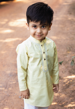 Load image into Gallery viewer, Dandelion Yellow Kurta Pajama (6m-3yrs)