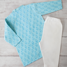 Load image into Gallery viewer, Forget-me-not Blue Kurta Pajama (6m-3yrs)