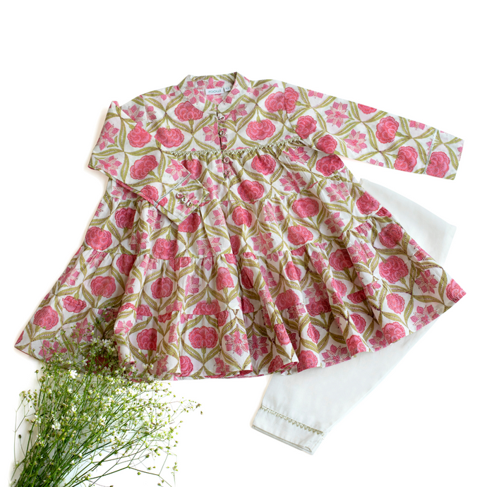 Waterfall Frock and Trouser 2 Piece Set (0-7 years)