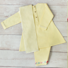 Load image into Gallery viewer, Buttercup Yellow 3 Piece Shalwar Kameez (6m-3yrs)

