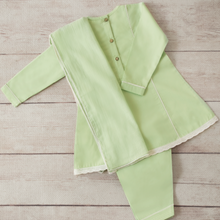 Load image into Gallery viewer, Serene Green 3 Piece Shalwar Kameez (6m-3yrs)
